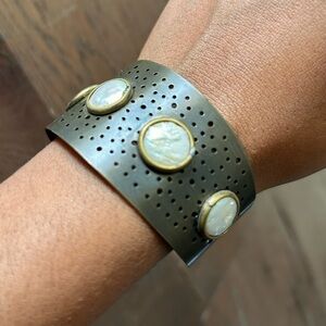 Brass + Abalone Cuff